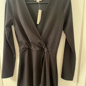 Elegant Black Wrap Dress